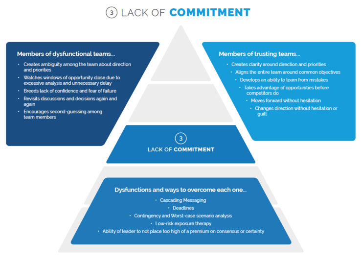 5 Dysfunctions of a team chart Level 3